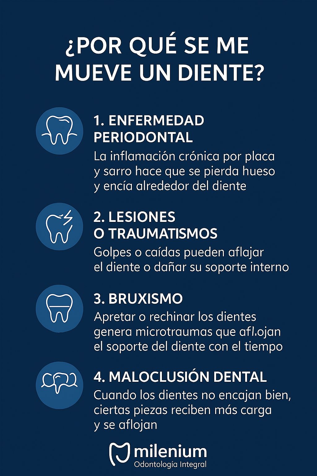 ¿Por qué se mueve un diente?
